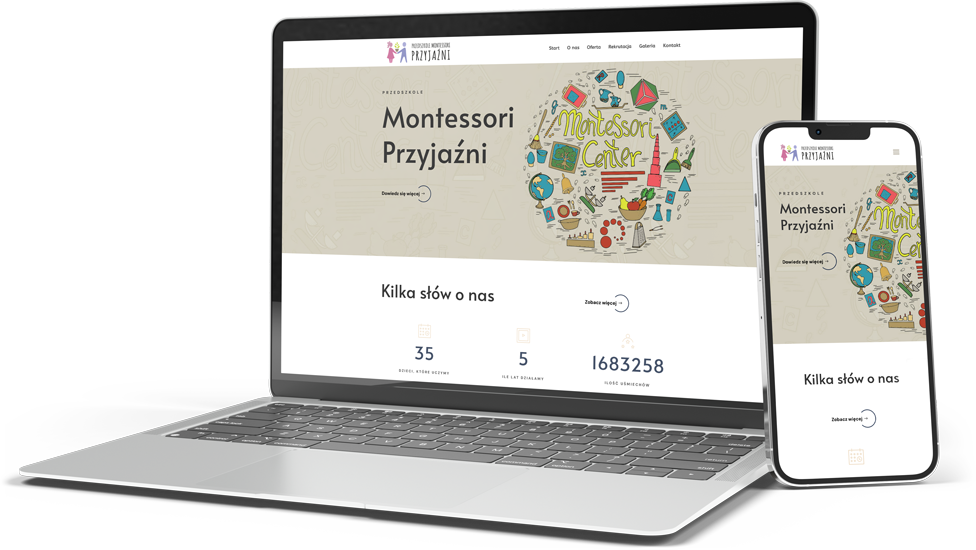 Strona internetowa dla przedszkola Montessori